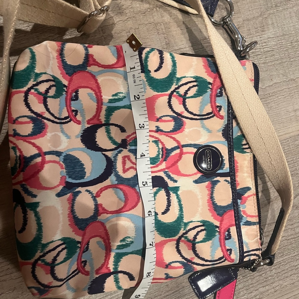 Vintage Coach Ikat Scribble Signature Crossbody Shoulder Strap Bag Purse - Picture 10 of 10